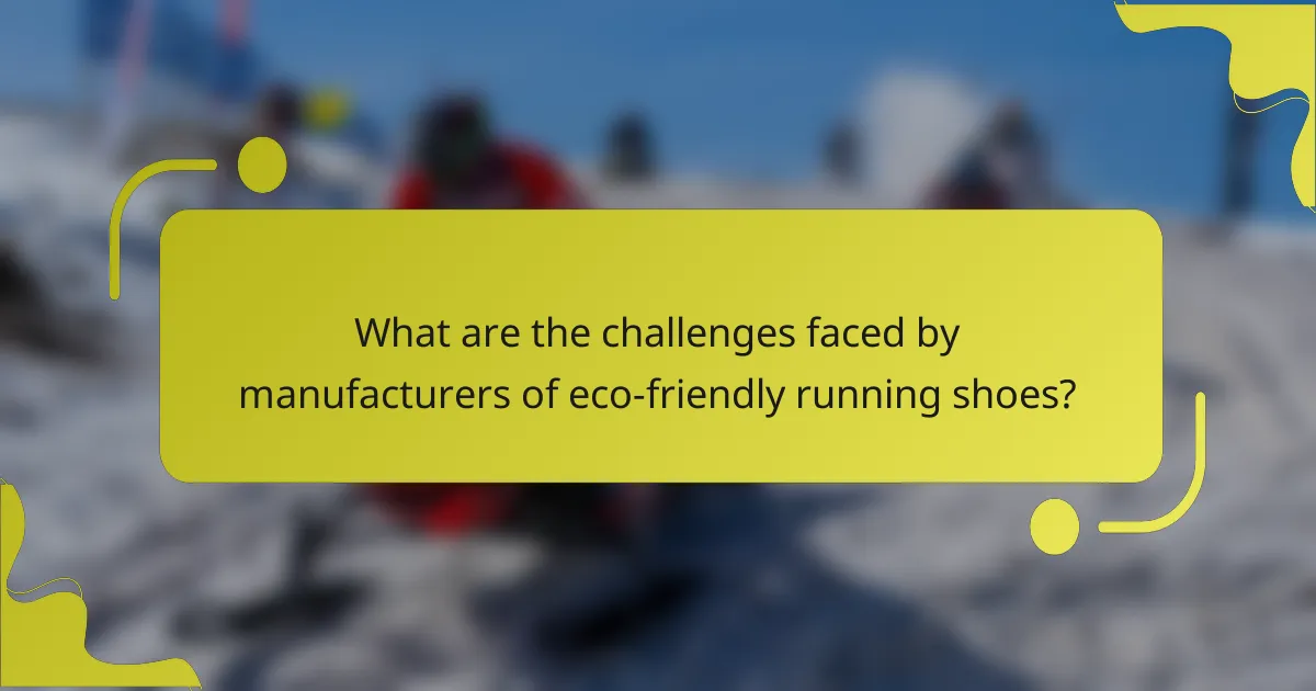 What are the challenges faced by manufacturers of eco-friendly running shoes?