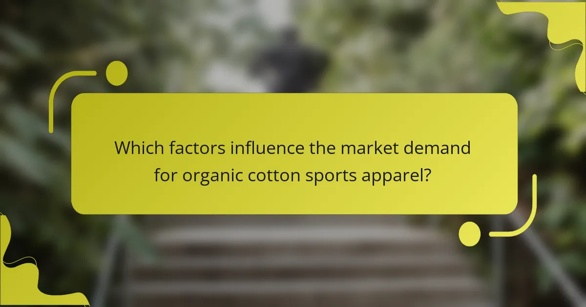 Which factors influence the market demand for organic cotton sports apparel?